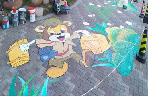 吉安夏季画地面彩绘会遇到的问题