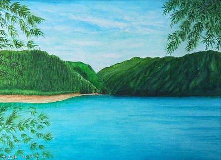 吉安在墙绘中，如何绘画绿水青山？