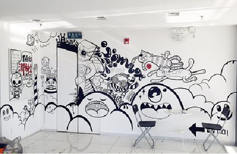 吉安手绘墙并非传统涂鸦。